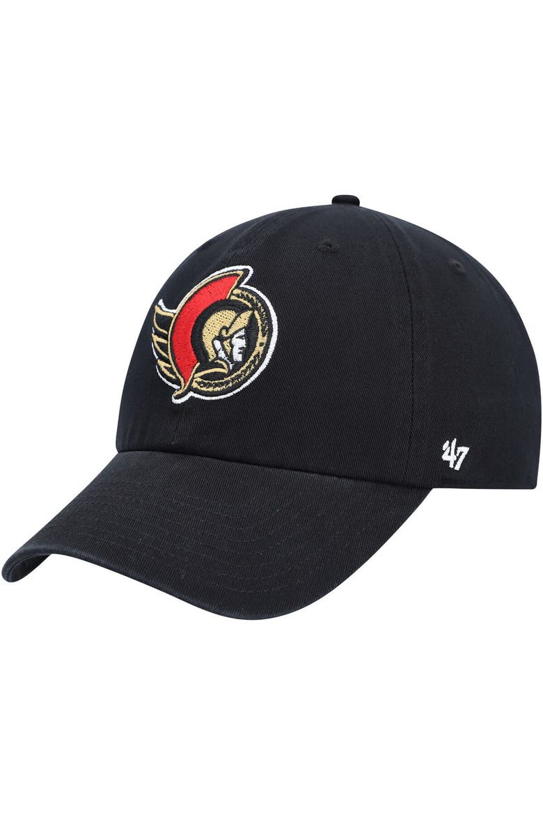 Men's '47  Black Ottawa Senators Clean Up Adjustable Hat, Main, color, Black