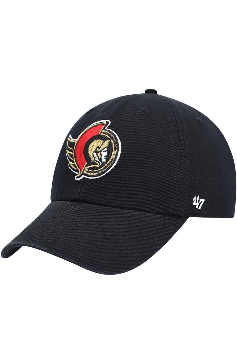 '47 Men's '47  Black Ottawa Senators Clean Up Adjustable Hat, Main, color, Black