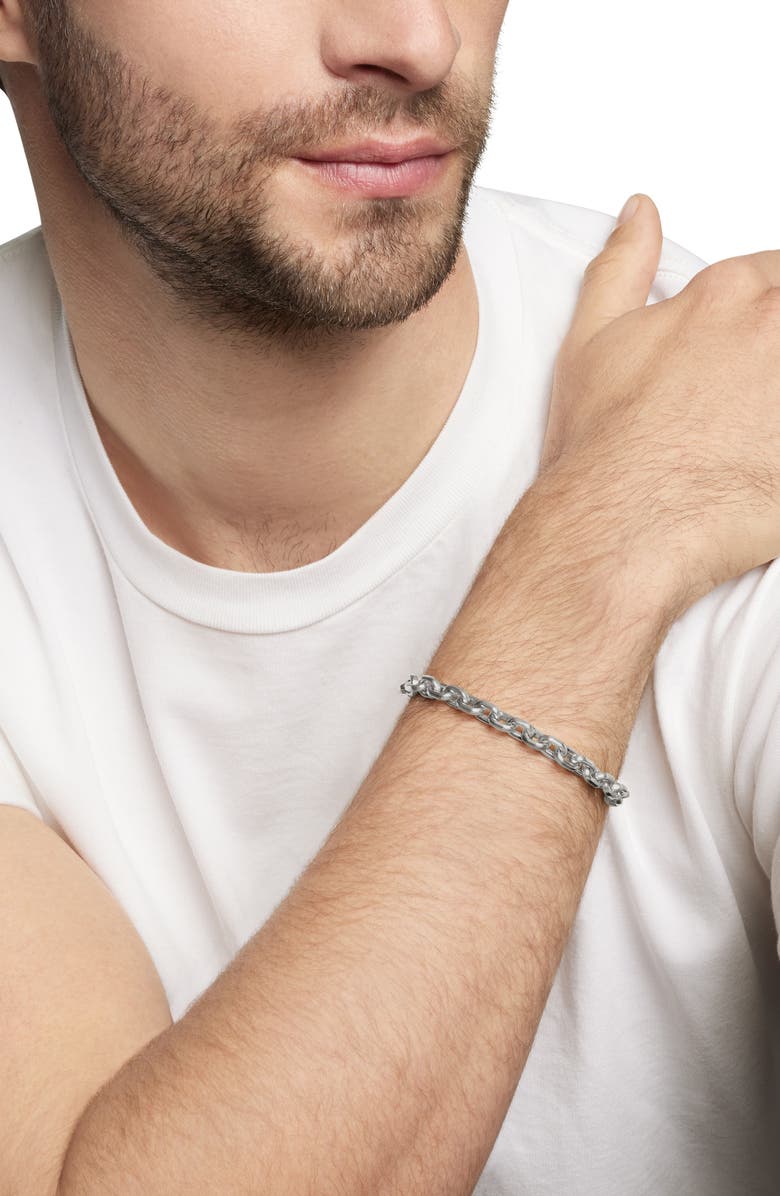 David Yurman Deco Chain Link Bracelet, Alternate, color, Sterling Silver