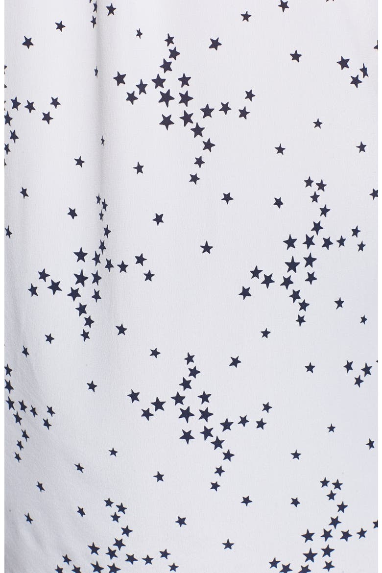 'Keira' Print Silk Sleeveless Shirt, Alternate, color, BRIGHT WHITE/ PEACOAT