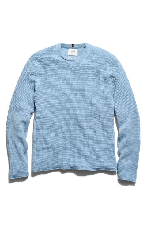 Martin Mini Waffle Crewneck Cotton & Cashmere Sweater