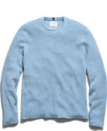Billy Reid Martin Mini Waffle Crewneck Cotton & Cashmere Sweater