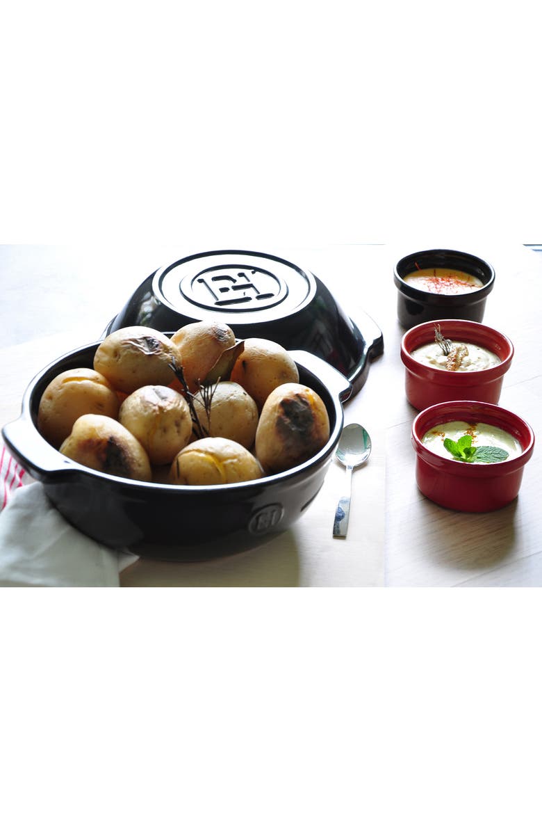 Emile Henry Bread & Potato Pot, Alternate, color, Charcoal