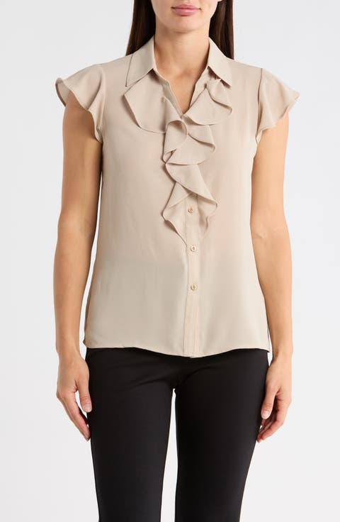 Ruffle Woven Top