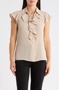 Calvin Klein Ruffle Woven Top