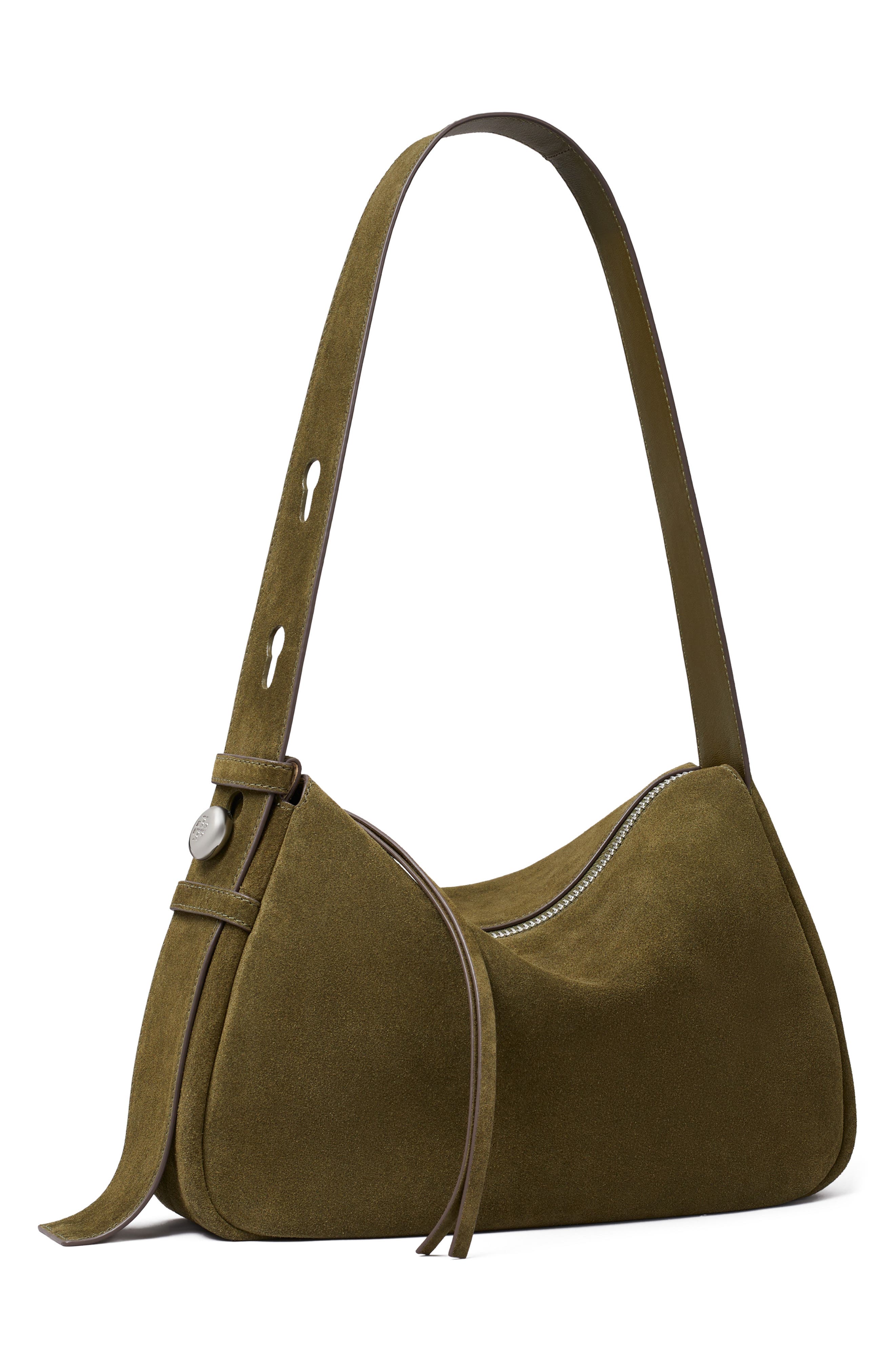 Romy Suede Shoulder Bag, Alternate, color, LECCIO
