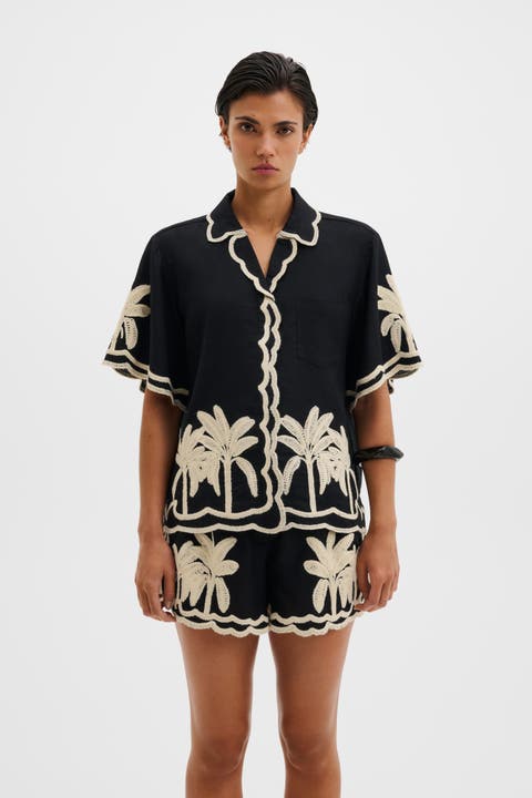 Armida Embroidered Short Sleeve Shirt