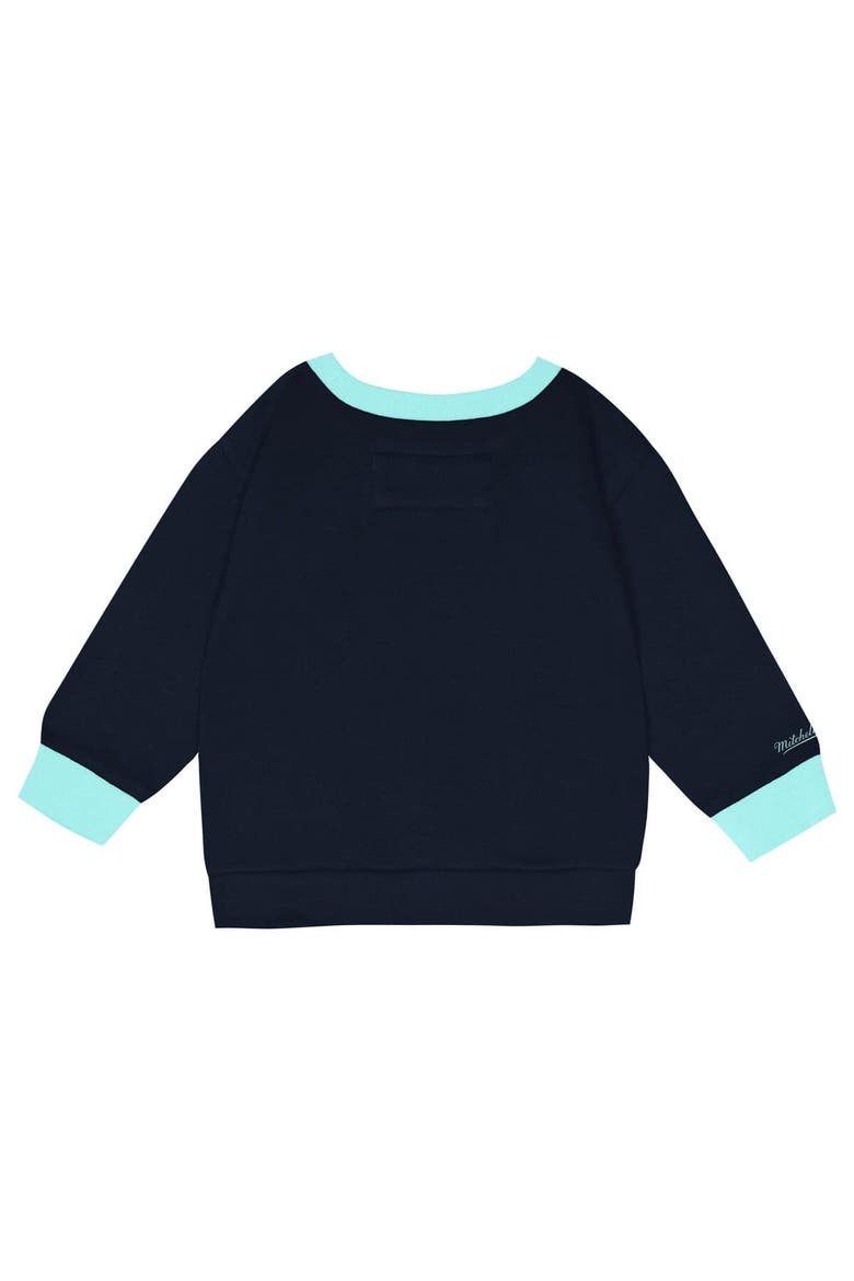 Toddler Mitchell & Ness Seattle Kraken Two-Piece Oversized Block Buster Fleece Sweatshirt & Pants SetSet, Alternate, color, Navy