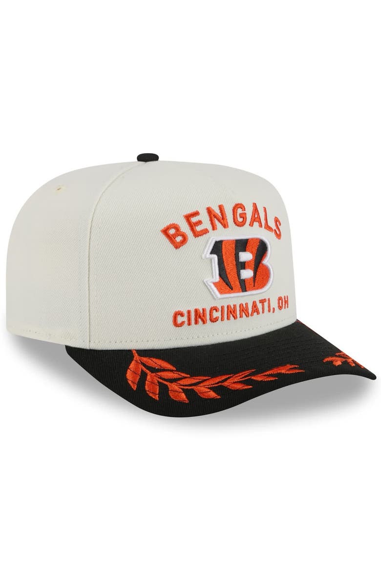 New Era Men's New Era Cream/Black Cincinnati Bengals 2025 NFL Draft A-Frame 9FIFTY Snapback Hat, Alternate, color,