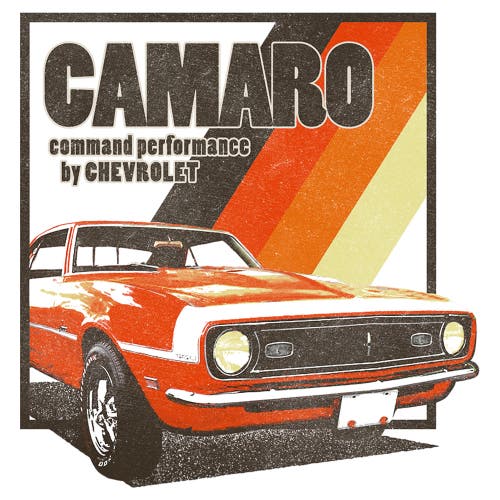 General Motors Camaro Command Performance Graphic T-shirt In White