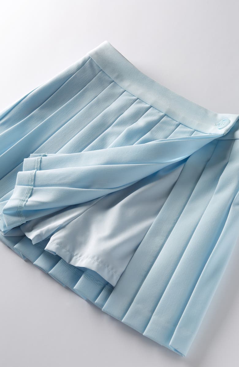 Nordstrom Kids' Pleated Skort, Alternate, color, Blue Delicate
