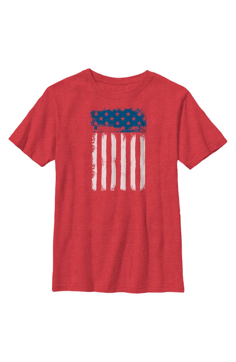 Lost Gods Boy's Lost Gods Fourth of July  Streak American Flag  Graphic T-Shirt, Alternate, color, Red