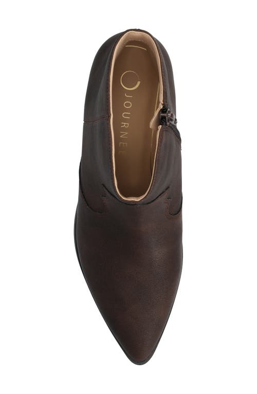 Journee Collection Taliah Western Ankle Boot In Brown