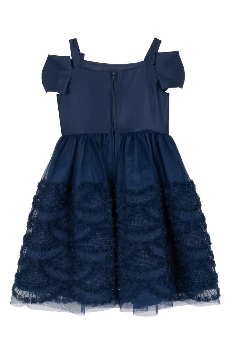 Rare Editions Kids' Cold Shoulder Party Dress, Alternate, color, Navy