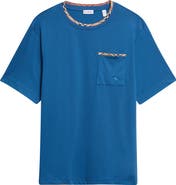 Burberry Ryan Check Trim Pocket T-Shirt