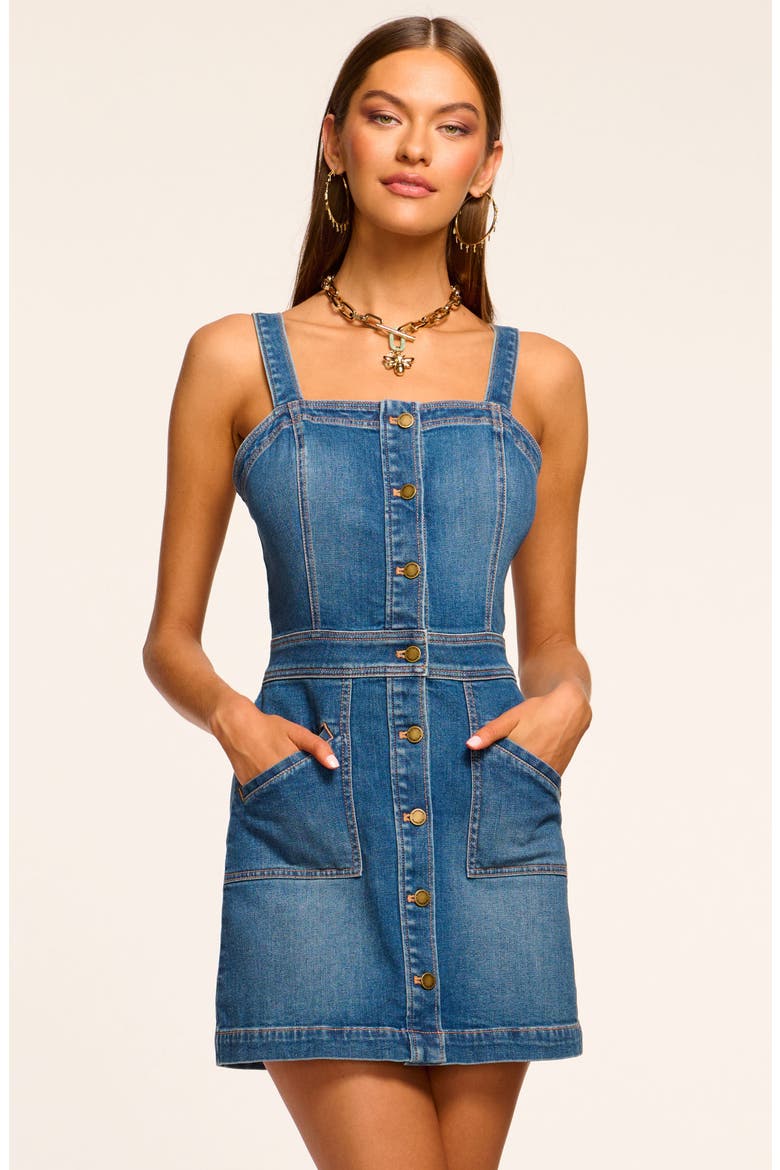 Tammy Denim Minidress, Alternate, color, MEDIUM WASH
