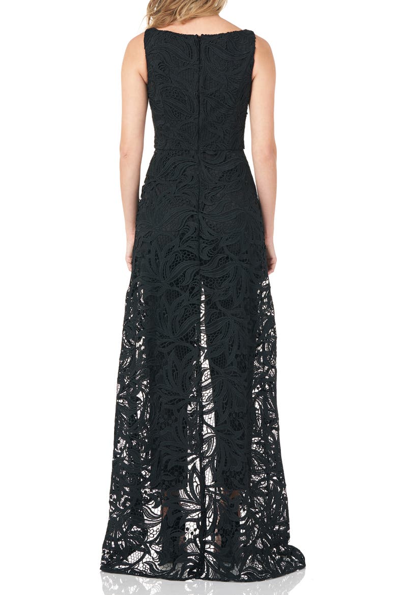Lace Maxi Romper, Alternate, color, BLACK