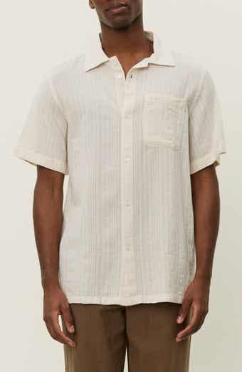 Les Deux Charlie Stripe Organic Cotton Button-Up Shirt
