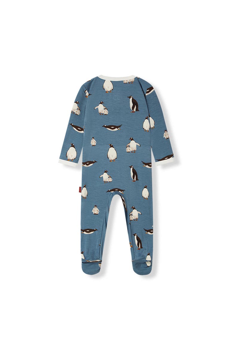 Luxe Stretch Zipper Footed Romper, Alternate, color, Penguin