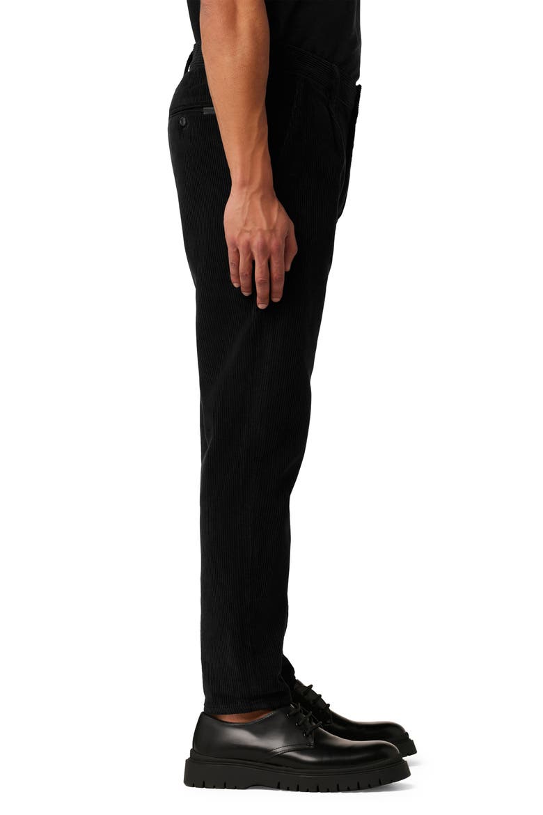 Diego Crop Tapered Corduroy Pants, Alternate, color, BLACK