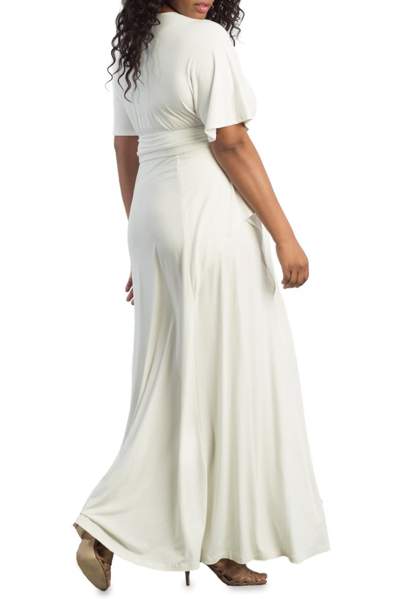 Indie V-Neck Fit & Flare Dress, Alternate, color, IVORY