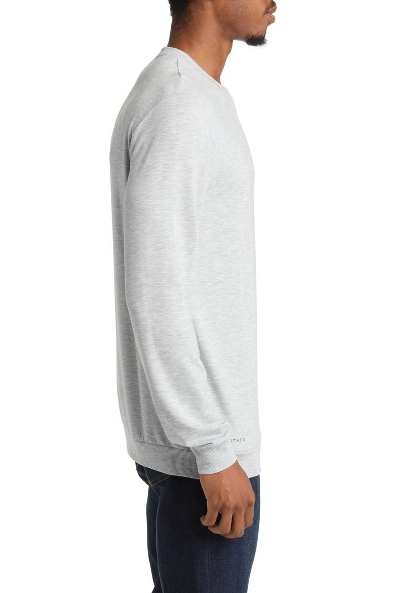 Amenities Crewneck Sweatshirt, Alternate, color, HEATHER LIGHT GREY