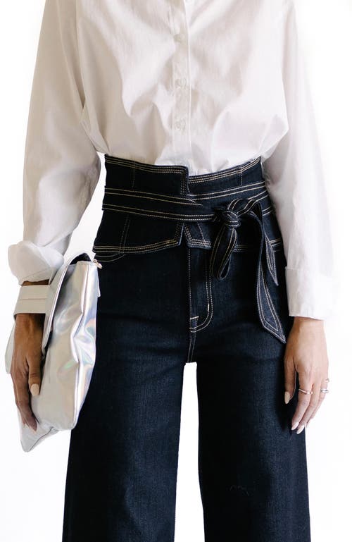 Fidelity Denim X @closetchoreography The Triple Threat Convertible Belt In Blue