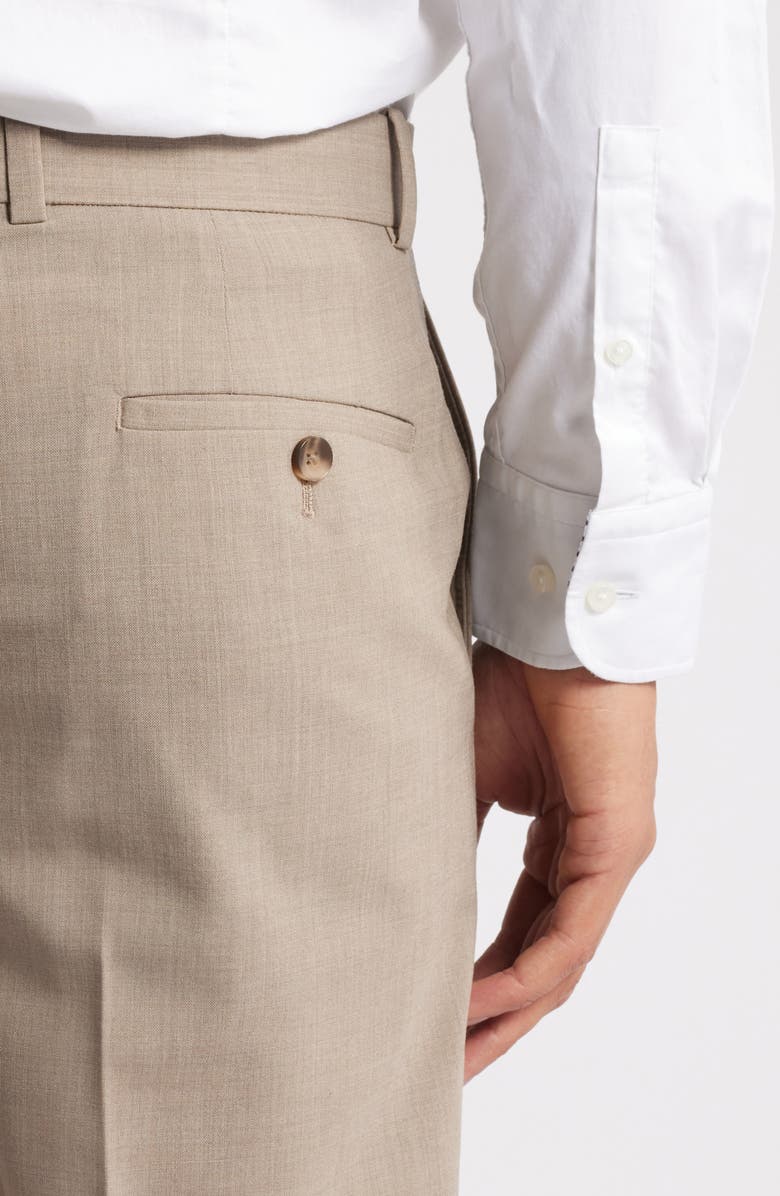 Nordstrom Henrik Trim Fit Solid Stretch Wool Suit Pants, Alternate, color, Brown Taupe