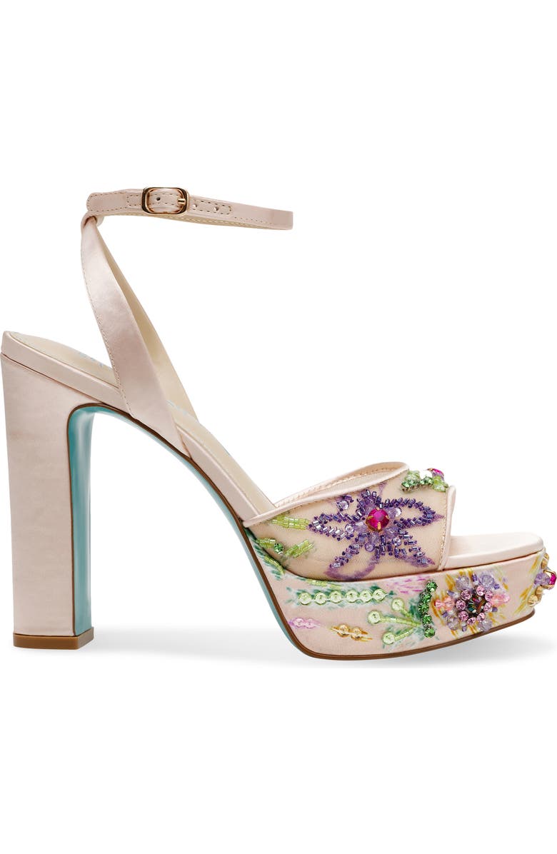 Betsey Johnson Vivien Beaded Platform Sandal, Alternate, color,