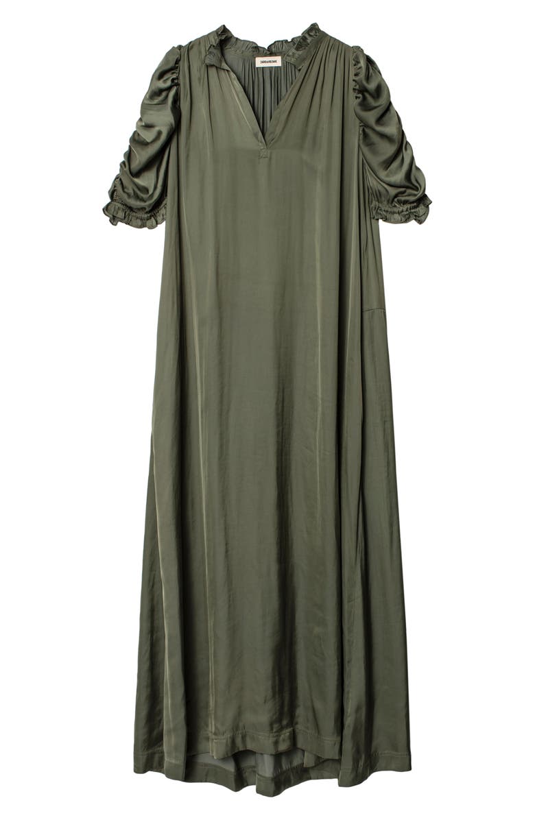 Zadig & Voltaire Ray Puff Sleeve Satin Dress, Alternate, color,