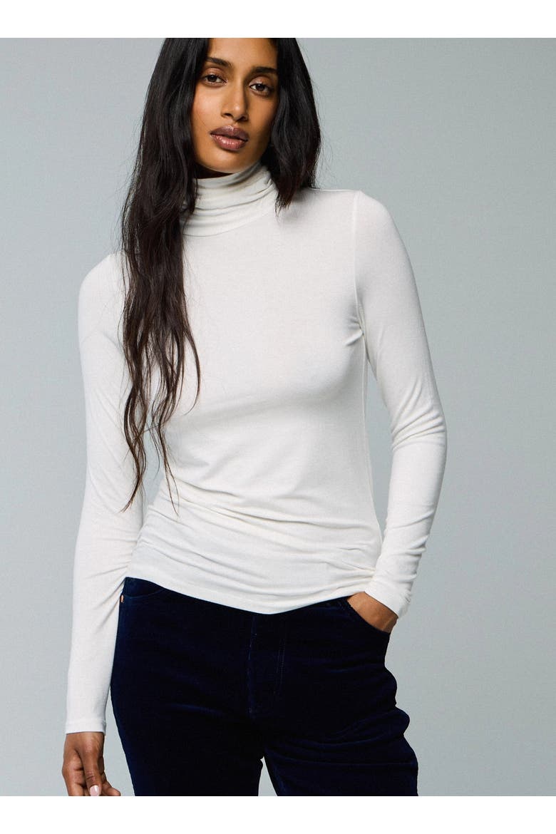 Soft Touch Long Sleeve Turtleneck, Main, color, BLANC