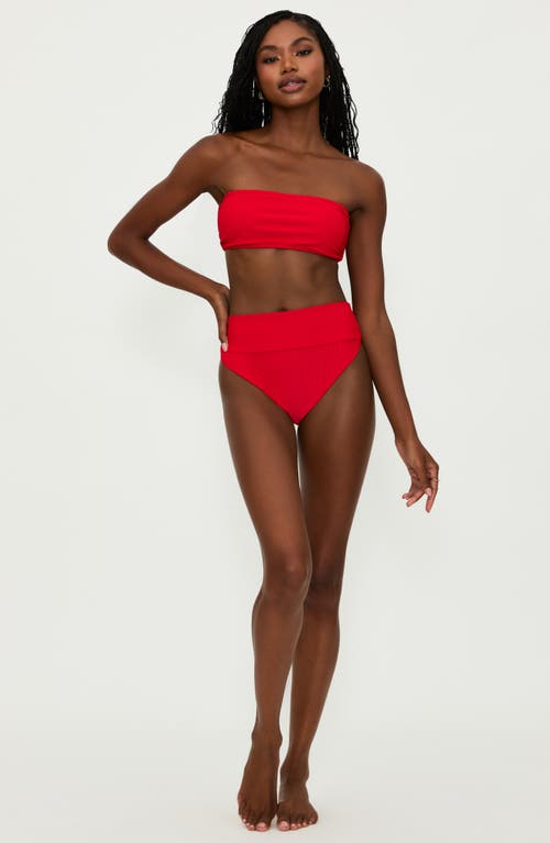 Shop Beach Riot Kelsey Bikini Top In Red