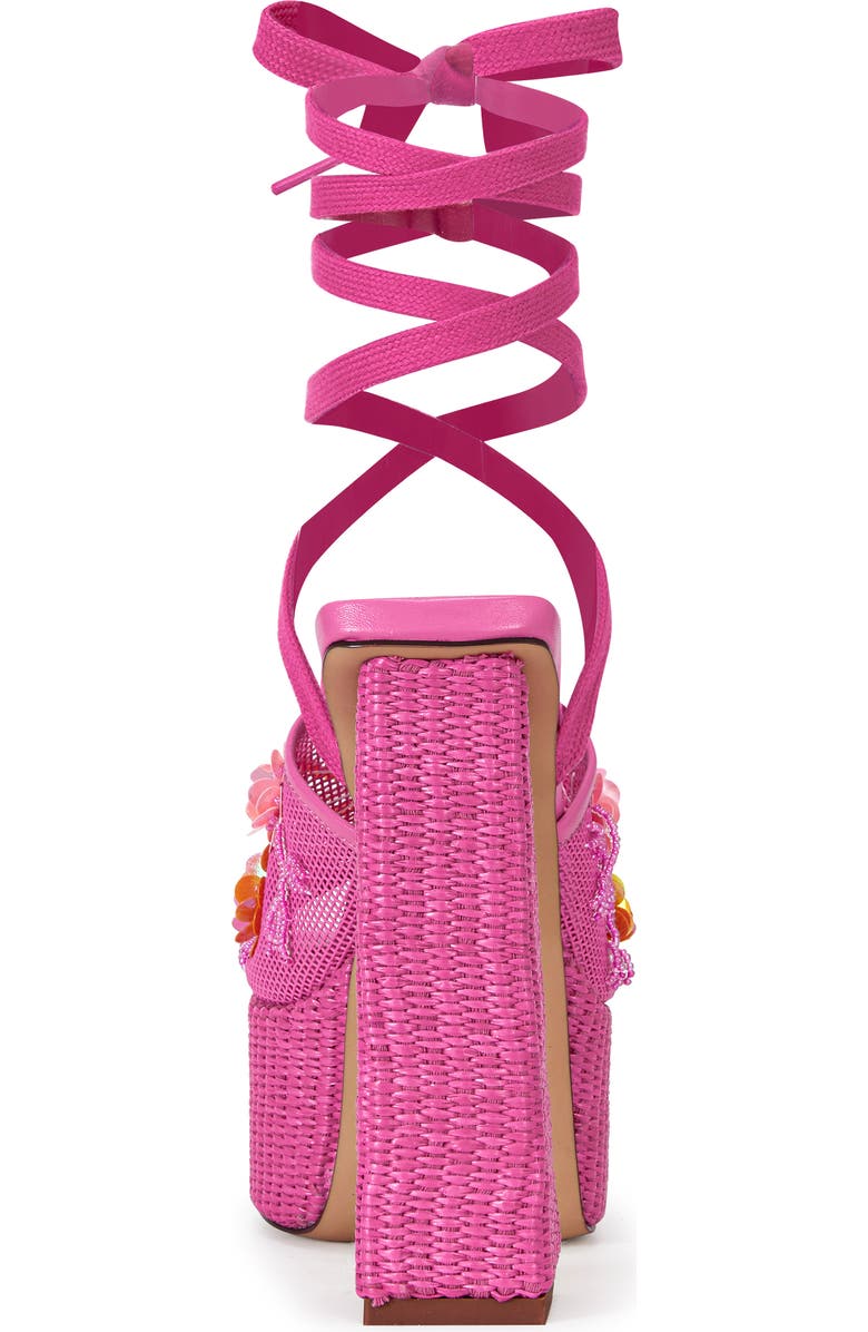 AZALEA WANG Fiamma Ankle Wrap Platform Sandal, Alternate, color, Pink