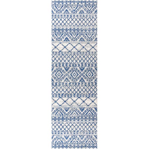 Jonathan Y Moroccan Hype Boho Vintage Area Rug In Cream/blue