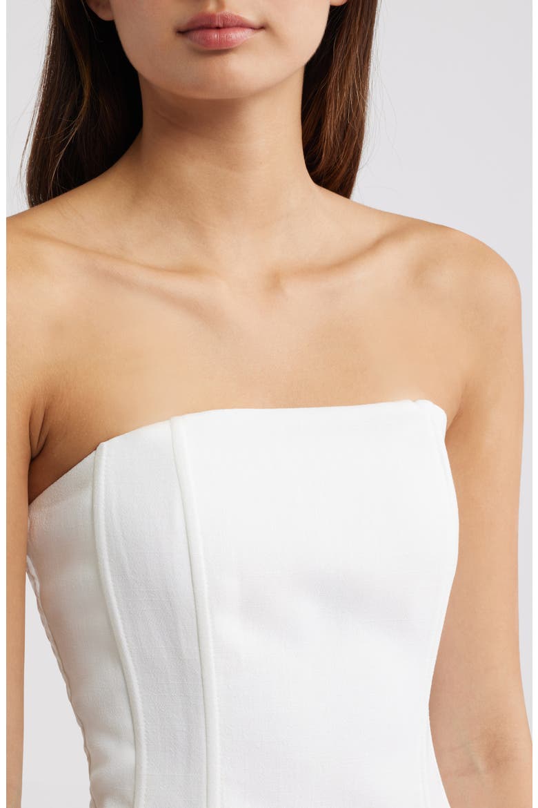 Marissa Strapless Corset Top, Alternate, color, WHITE