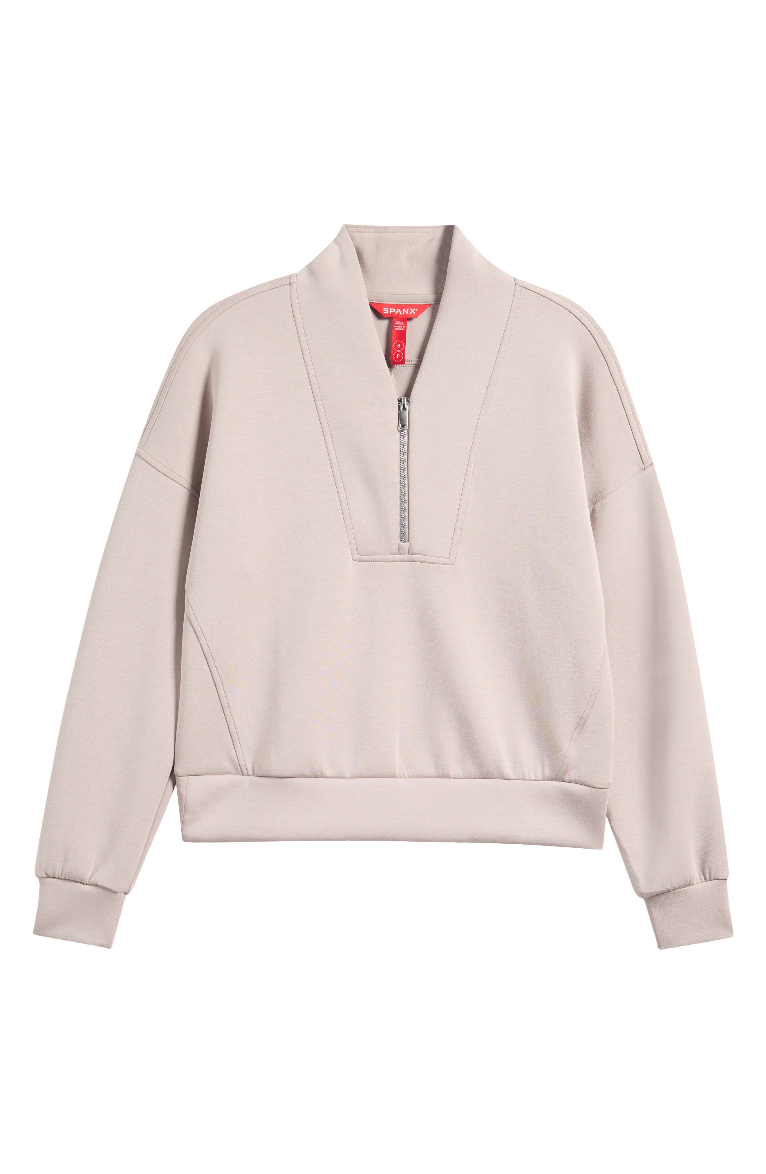 Spanx ® Airessentials Shawl Collar Quarter Zip Sweatshirt In Mushroom