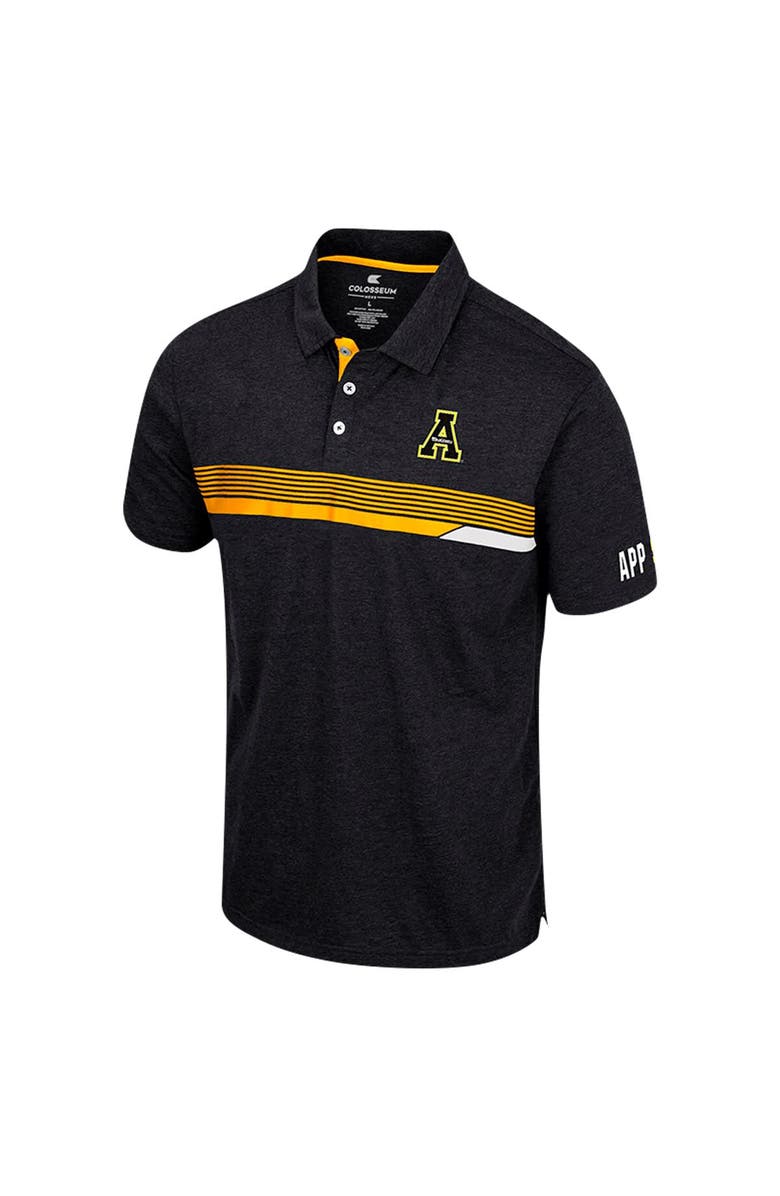 COLOSSEUM Men's Colosseum Black Appalachian State Mountaineers No Problemo Polo, Alternate, color, Black