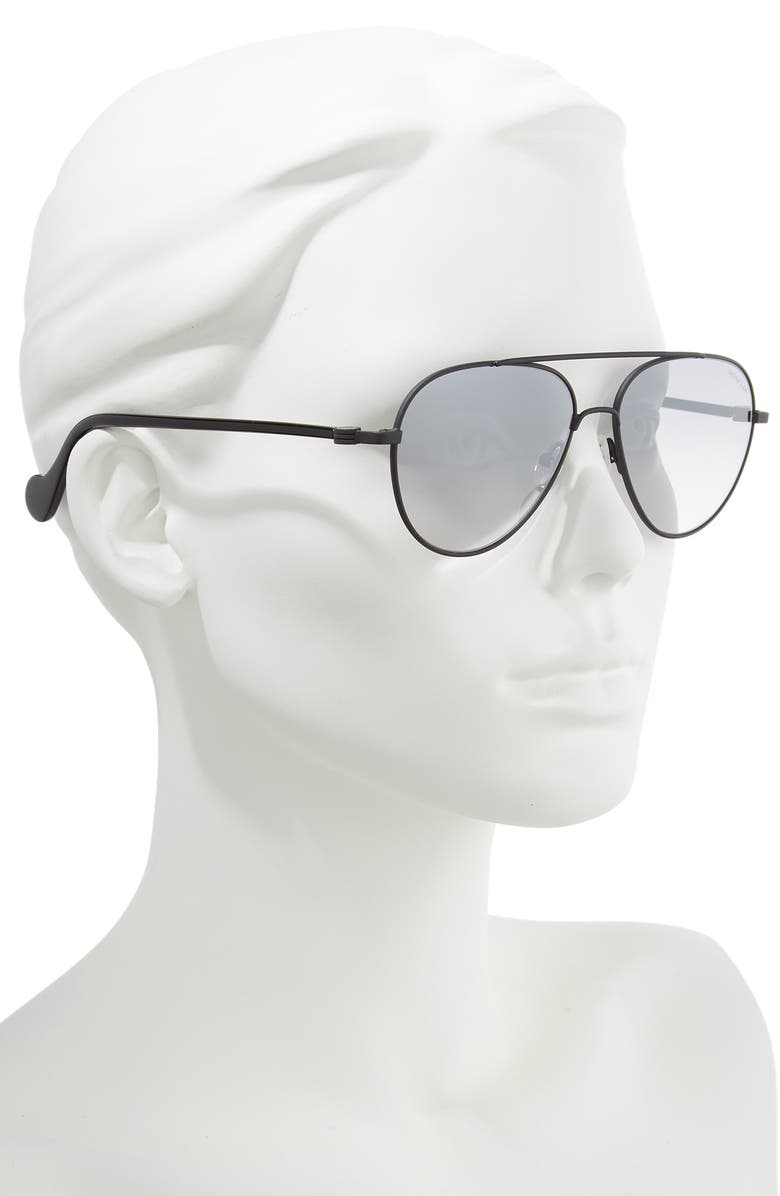 Moncler 57mm Aviator Sunglasses, Alternate, color, 