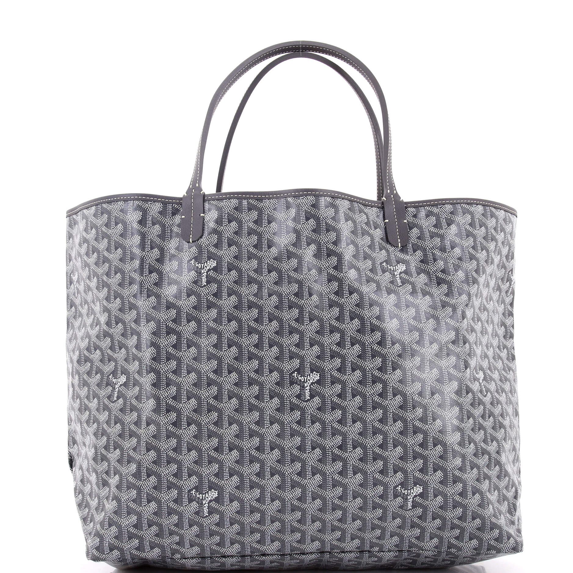 Pre-Owned Goyard Saint Louis Tote Coated Canvas GM, Main, color, Gray