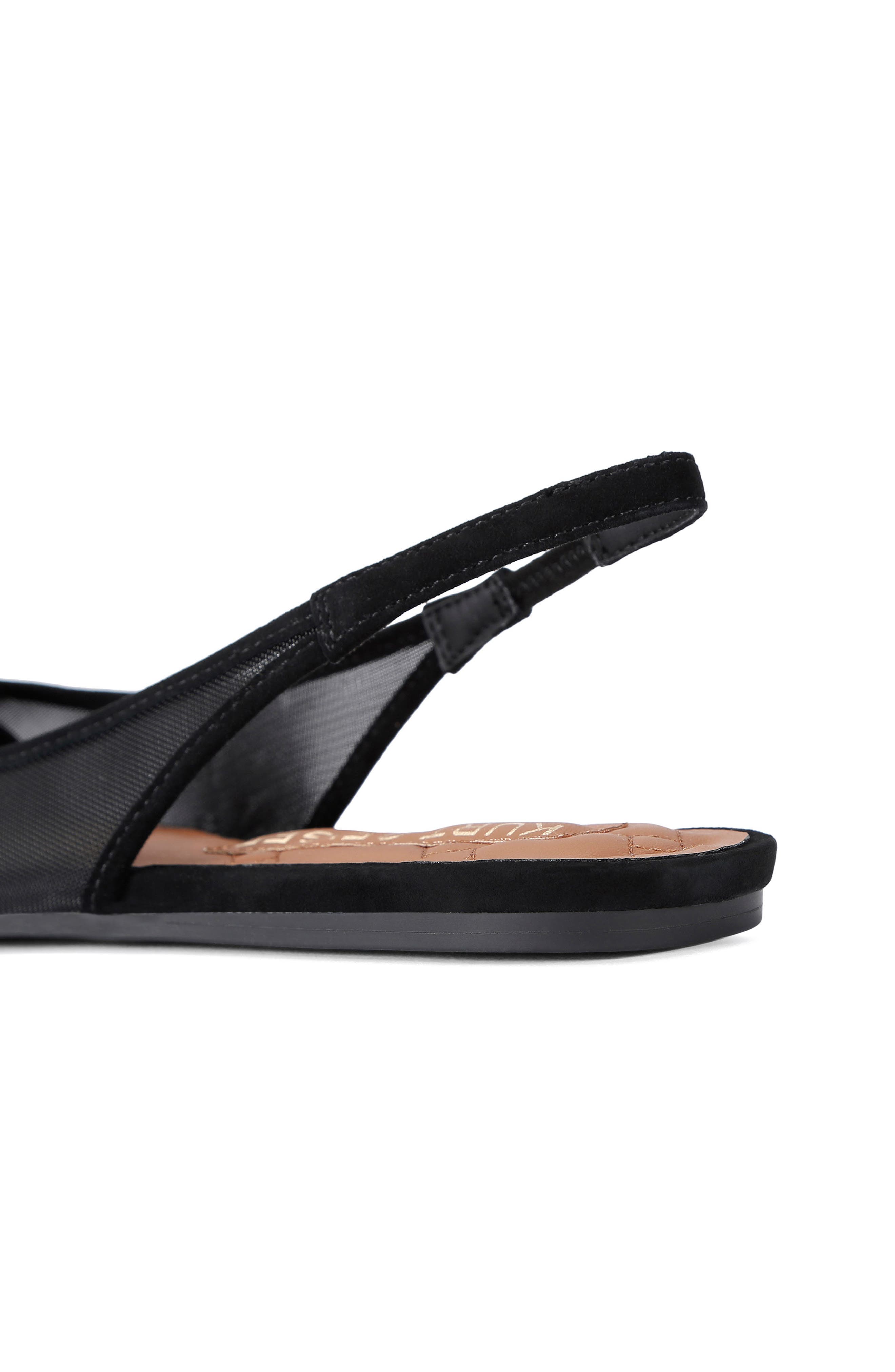 Kurt Geiger London Belgravia Slingback Pointed Cap Toe Flat, Alternate, color, Black