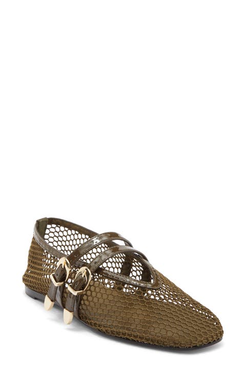 Lissa Mesh Mary Jane Flat