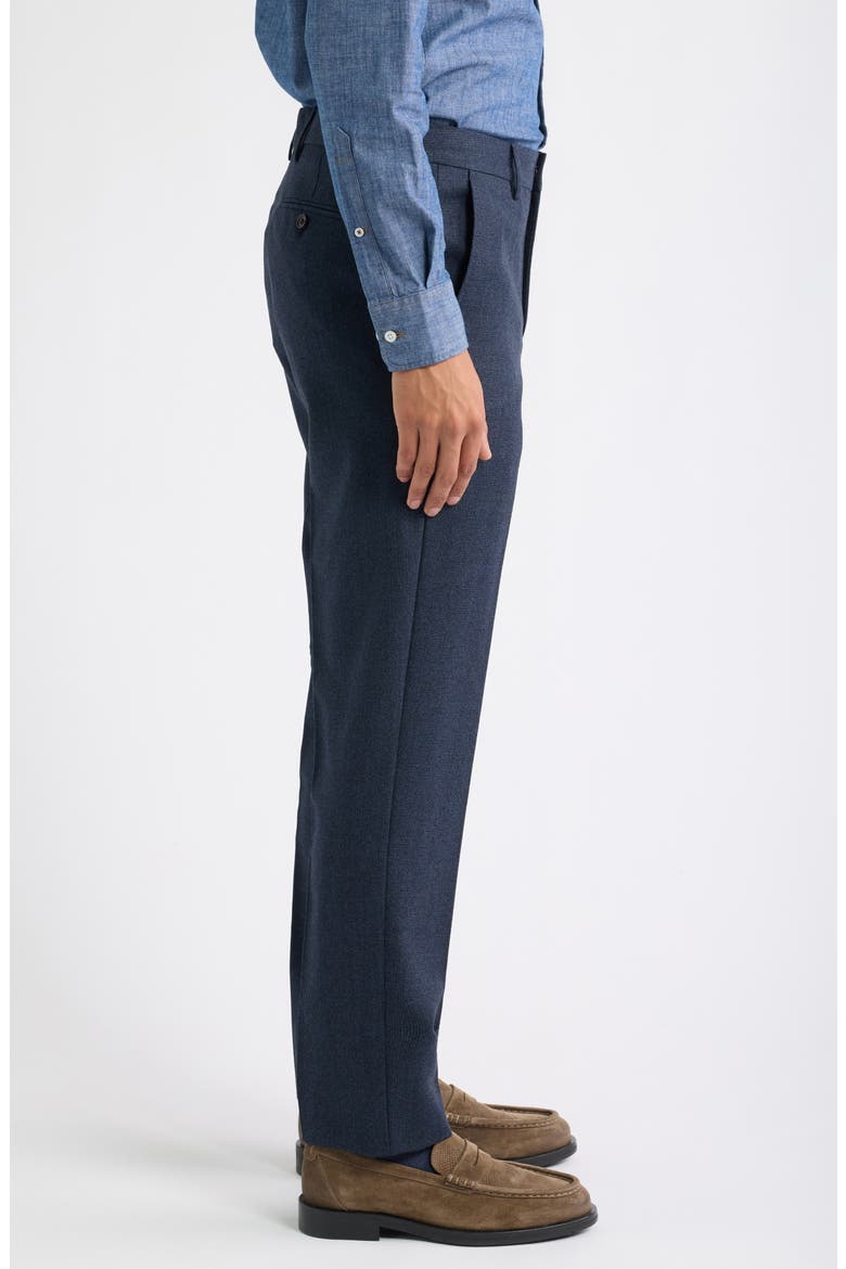 Jetsetter Italian Wool Houndstooth Dress Pants, Alternate, color, DARK NAVY HOUNDSTOOTH