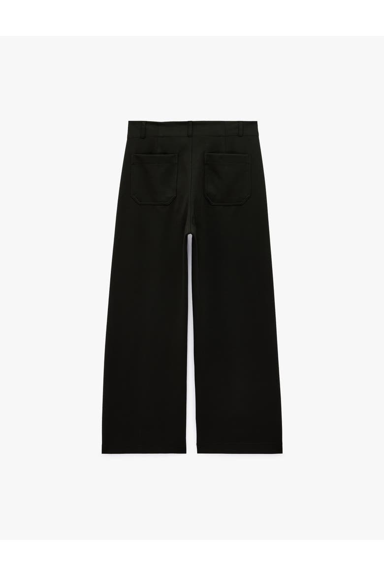 Straight Fit Tailored Trousers, Alternate, color, BLACK