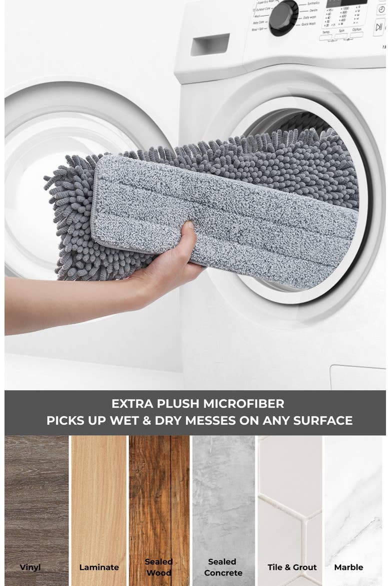 4-Pack Chenille Mop Pad, Alternate, color, GRAY