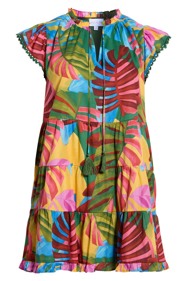 Novi Tropical Yodi Shift Minidress, Alternate, color, KELLY-MULTI