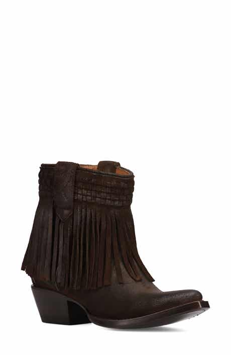 Sacha Fringe Leather Bootie