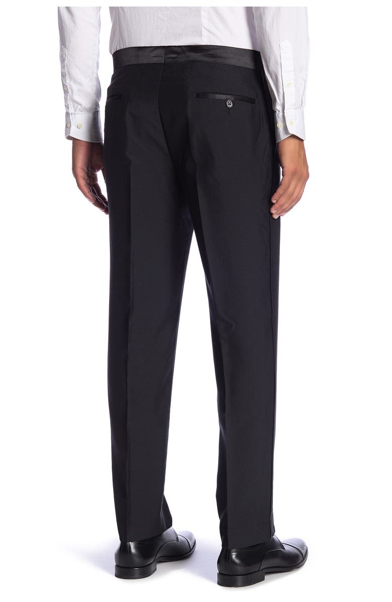 SAVILE ROW CO New Heathrow Black Modern Fit Tuxedo Pants - 30-34" Inseam, Alternate, color, Black
