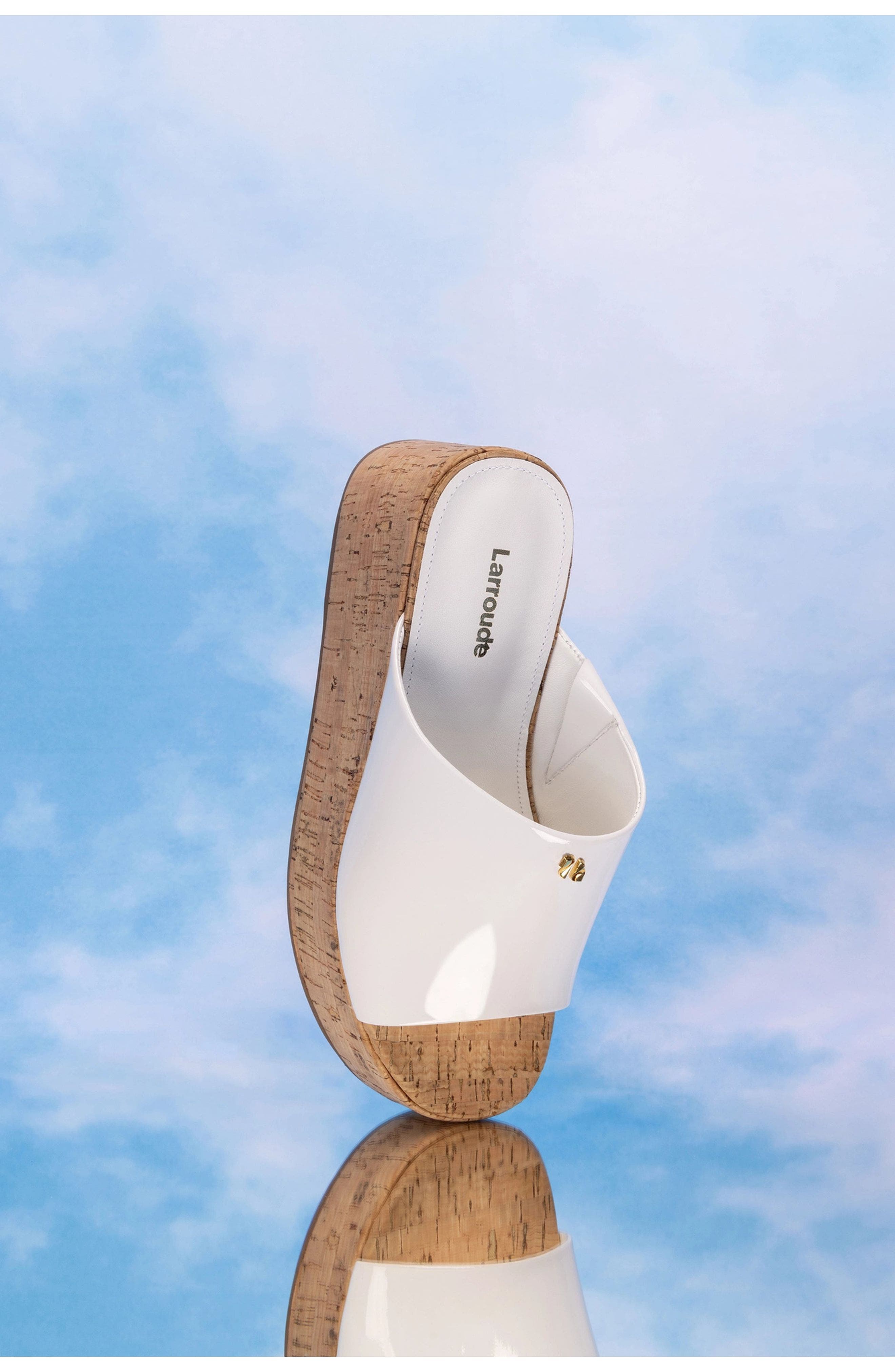 Larroudé Charli Mule, Alternate, color, White