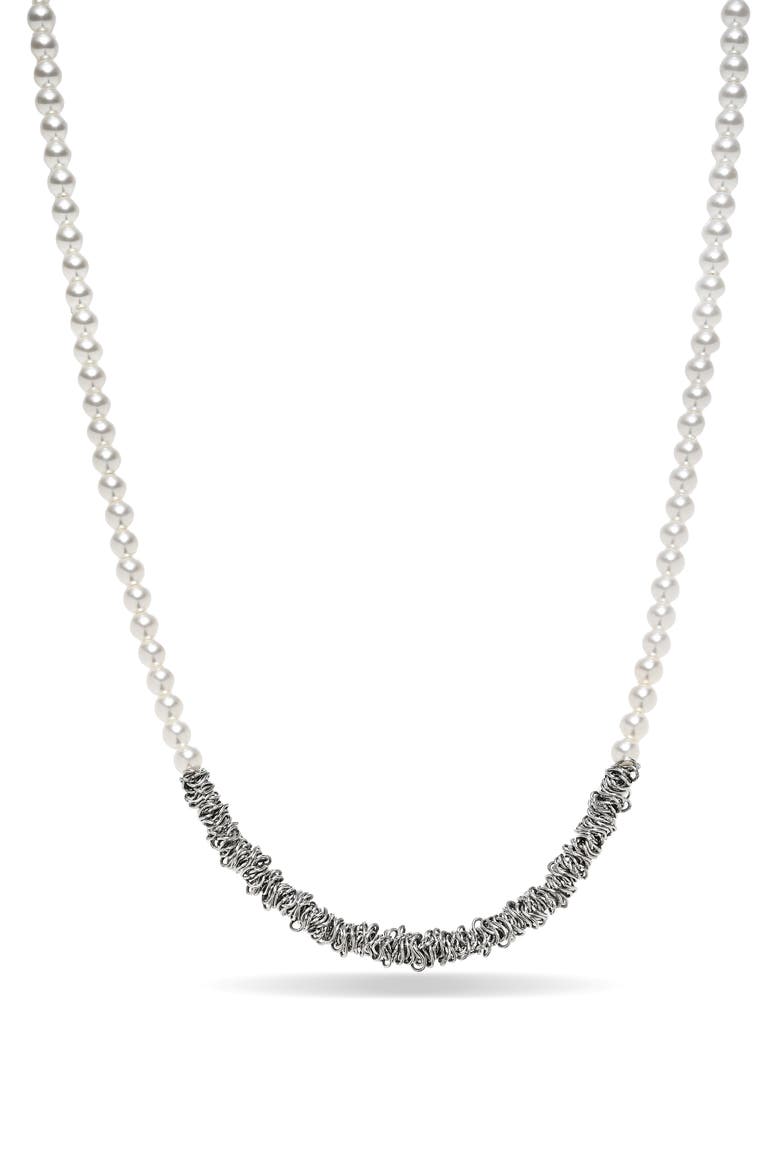 Bianca Imitation Pearl Necklace, Alternate, color, GOLD