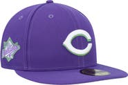 New Era Men's New Era Purple Cincinnati Reds Lime Side Patch 59FIFTY Fitted Hat